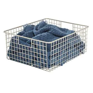 iDesign Classico Wire Storage Basket for Home Organization
