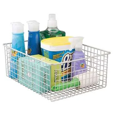 iDesign Classico Wire Storage Basket for Home Organization