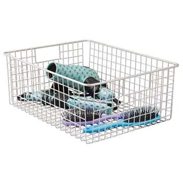 iDesign Classico Wire Storage Basket for Home Organization