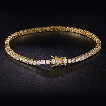 Gemsme 18K Gold Plated Zirconia Tennis Bracelet for All