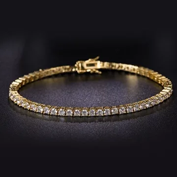 Gemsme 18K Gold Plated Zirconia Tennis Bracelet for All