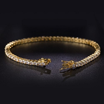 Gemsme 18K Gold Plated Zirconia Tennis Bracelet for All