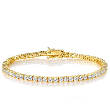 Gemsme 18K Gold Plated Zirconia Tennis Bracelet for All