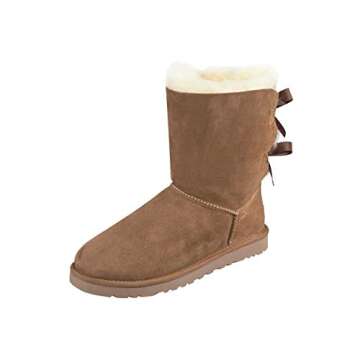UGG Women's Bailey Bow Ii Boot, Chestnut, 08