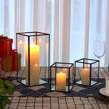 yshengood Stylish Hurricane Candle Holder Set of 3 Pcs