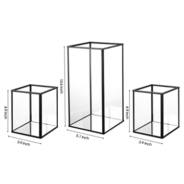 yshengood Stylish Hurricane Candle Holder Set of 3 Pcs
