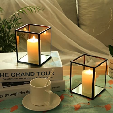 yshengood Stylish Hurricane Candle Holder Set of 3 Pcs