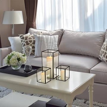 yshengood Stylish Hurricane Candle Holder Set of 3 Pcs