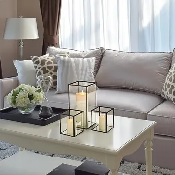 yshengood Stylish Hurricane Candle Holder Set of 3 Pcs