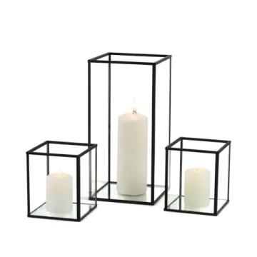 yshengood Stylish Hurricane Candle Holder Set of 3 Pcs