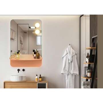 32-inch LED Bathroom Mirror with Storage & Dimmable Light