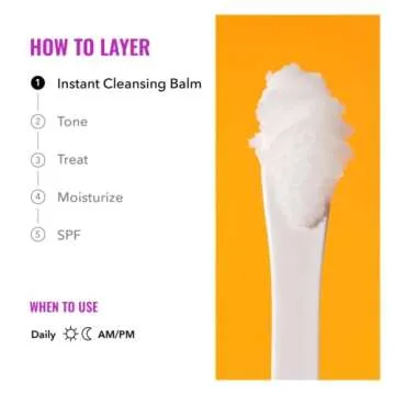 Good Molecules Instant Cleansing Balm - Facial Cleanser and Makeup Remover with Shea Butter, Sea Buckthorn, and Camellia Oils - Skincare for Face and Eyes