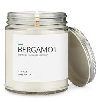 1OAK Soy Wax Scented Candle - Bergamot 7oz Long Burn