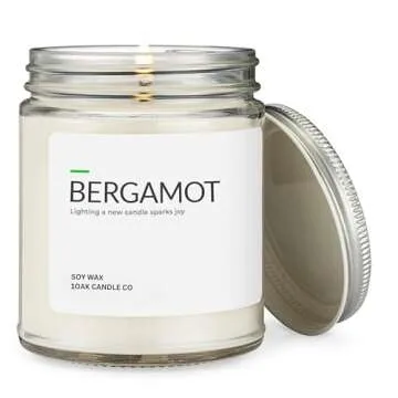 1OAK Soy Wax Scented Candle - Bergamot 7oz Long Burn