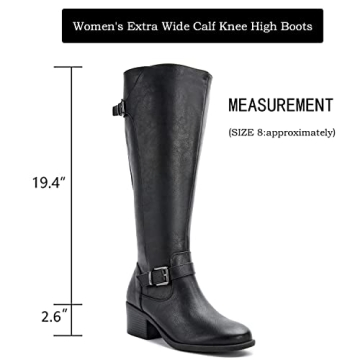 Luoika Extra Wide Calf Knee High Boots for Women