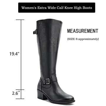 Luoika Extra Wide Calf Knee High Boots for Women