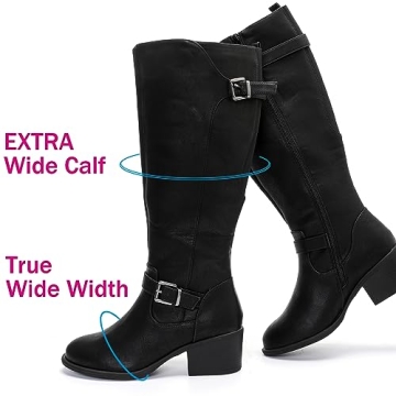 Luoika Extra Wide Calf Knee High Boots for Women