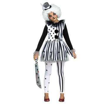 Fun World Girls Killer Clown Costume, Medium