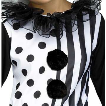 Fun World Girls Killer Clown Costume, Medium