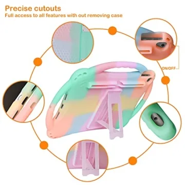 TopEsct Kids iPad Case - Shockproof Silicone Cover for Kids