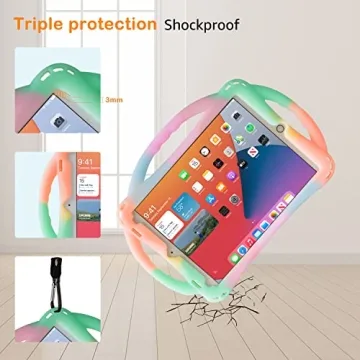TopEsct Kids iPad Case - Shockproof Silicone Cover for Kids