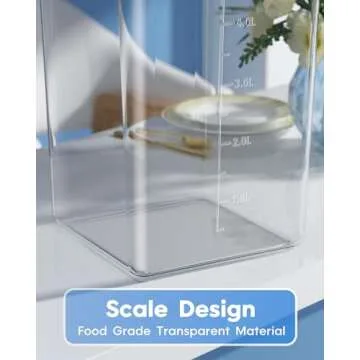 KEMETHY Airtight Food Storage Containers - BPA-Free Canisters