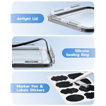 KEMETHY Airtight Food Storage Containers - BPA-Free Canisters