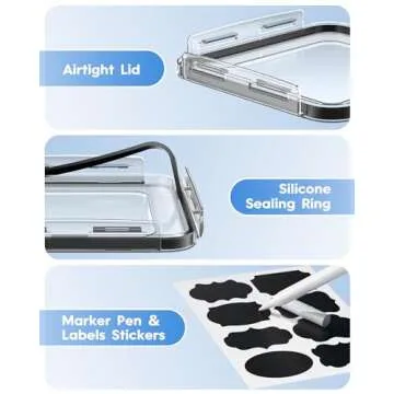 KEMETHY Airtight Food Storage Containers - BPA-Free Canisters