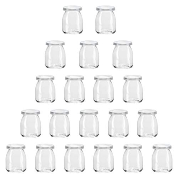 Encheng 7 oz Clear Glass Jars with Lids - Perfect for Storage