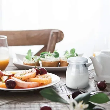 Encheng 7 oz Clear Glass Jars with Lids - Perfect for Storage