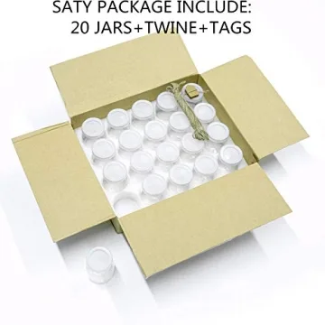 Encheng 7 oz Clear Glass Jars with Lids - Perfect for Storage