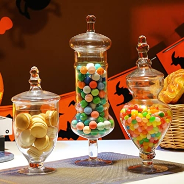 Diamond Star Set of 3 Clear Glass Apothecary Jars