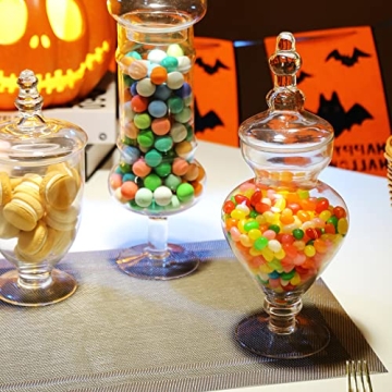 Diamond Star Set of 3 Clear Glass Apothecary Jars