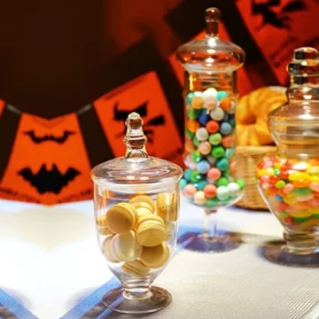 Diamond Star Set of 3 Clear Glass Apothecary Jars