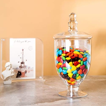 Diamond Star Set of 3 Clear Glass Apothecary Jars