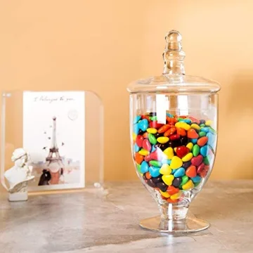 Diamond Star Set of 3 Clear Glass Apothecary Jars