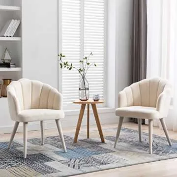 DM Furniture Velvet Dining Chairs Set of 2 Modern Accent Chairs Upholstery Side Chairs with Upholste...