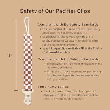 Baby Pacifier Clip Holder - Girl or Boy Unisex 4 Pack Gift Set – Boho Modern Neutral Butterflies (Anabella)