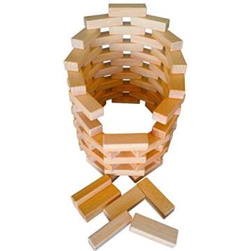 Magz Magnetic Wooden Bricks 40 Piece, Magnetic Building Blocks containing 40 magnetized Natural Wood Bricks/Blocks Building and Stacking Set Offered