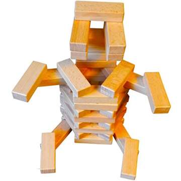 Magz Magnetic Wooden Bricks 40 Piece, Magnetic Building Blocks containing 40 magnetized Natural Wood Bricks/Blocks Building and Stacking Set Offered