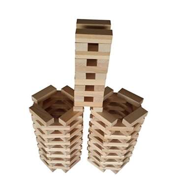 Magz Magnetic Wooden Bricks 40 Piece, Magnetic Building Blocks containing 40 magnetized Natural Wood Bricks/Blocks Building and Stacking Set Offered