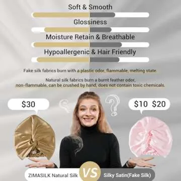 ZIMASILK 22 Momme Silk Bonnet - Premium Hair Care