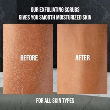 Charcoal Scrub, Moisturizing and Exfoliating Face Foot & Body Scrub, Organic Scrub Fights Stretch Marks, Fine Lines and Natural Exfoliator Salt Body Scrub for Toning Skin Cellulite Skin Care Body