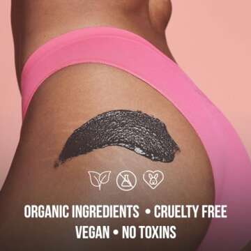 Charcoal Scrub, Moisturizing and Exfoliating Face Foot & Body Scrub, Organic Scrub Fights Stretch Marks, Fine Lines and Natural Exfoliator Salt Body Scrub for Toning Skin Cellulite Skin Care Body