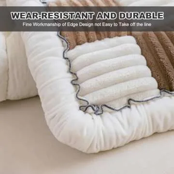 cjc Thick Couch Covers Plaid Chair Cushions Wear-Resistant Pet Couch Cover Rug with Silicone Anti-Slip Particles Couch Cushions for Sofa Windowsill (Dark Brown, 70 * 150cm (27.6 * 59.06in))