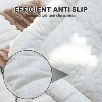 cjc Thick Couch Covers Plaid Chair Cushions Wear-Resistant Pet Couch Cover Rug with Silicone Anti-Slip Particles Couch Cushions for Sofa Windowsill (Dark Brown, 70 * 150cm (27.6 * 59.06in))