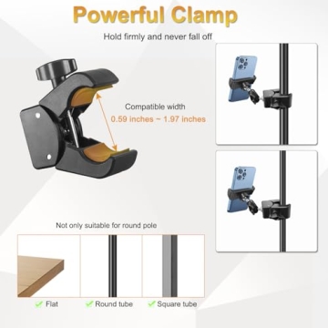 Adjustable Phone Holder for Mic Stand and More