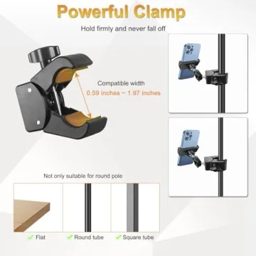 Adjustable Phone Holder for Mic Stand and More