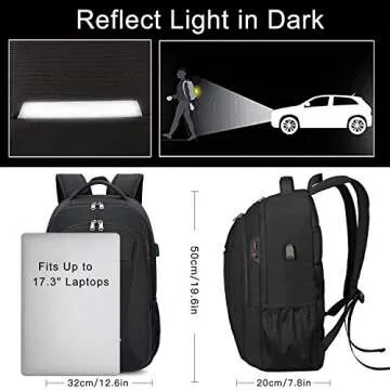 Durable XQXA Laptop Backpack with USB Charging Port