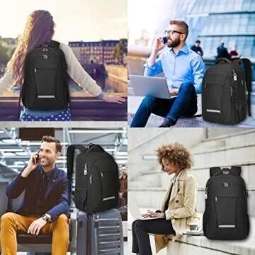 Durable XQXA Laptop Backpack with USB Charging Port